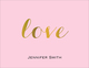 Love Foldover Foil Stamped Note Cards with Lined Envelopes Image 4 of 4